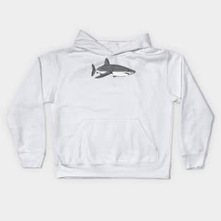 Artwork of a Great White Shark I Kids Hoodie